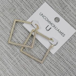 Uncommon James Girl Boss Earrings, Brass/Cubic Zirconia